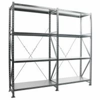Металлический стеллаж Практик MS U 2000x1000x500/4 усиленный (2 секции)