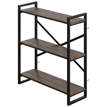 Полка навесная GUTTA 780х690х250 (3 полки) черный/коричневые